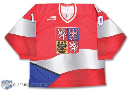 Pavel Pateras Team Czech Republic 1996 World Cup of Hockey Game-Issued Jersey