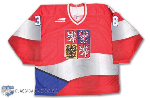 Michal Sykoras Team Czech Republic 1996 World Cup of Hockey Game-Issued Jersey