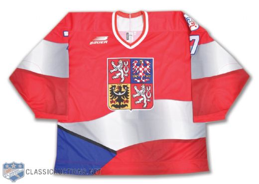 Jiri Vebers Team Czech Republic 1996 World Cup of Hockey Game-Issued Jersey