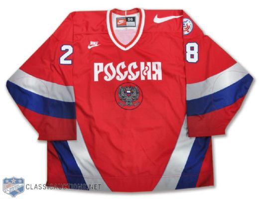 Alexander Semaks Team Russia 1996 World Cup of Hockey Game-Issued Jersey