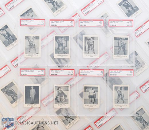 1951-52 Bas Du Fleuve Complete 58-Card PSA-Graded Set Including Brodeur, Carnegie and McIntyre