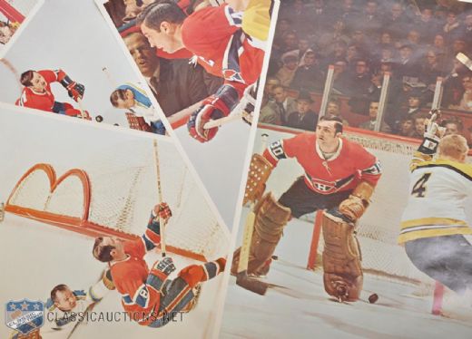 1968 Neilson Chocolate Hockey Poster Complete Set of 5 Featuring Orr & Beliveau