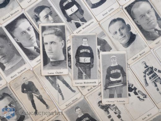 1923-24 Paulins Candy Hockey Card Near Set (69/70)