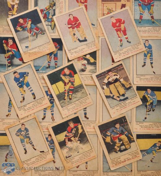 1951-52 Parkhurst Collection of 29 Including Howe, Sawchuk & Geoffrion RCs