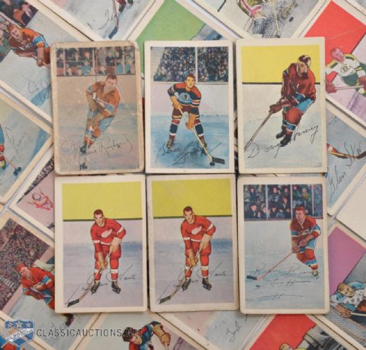 1952-53 Parkhurst Collection of 27 Including Howe (2), Geoffrion (2) and Harvey