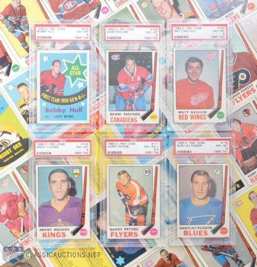 1969-70 O-Pee-Chee Complete 231-Card Set with PSA-Graded Cards