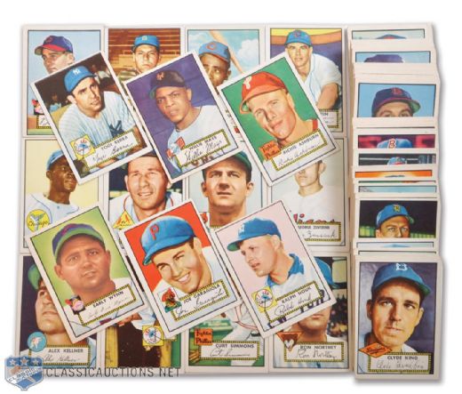 1952 Topps Baseball Collection of 111 Including HOFers Willie Mays and Yogi Berra