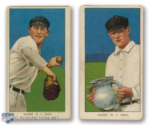 1909-11 Sweet Caporal T206 Hal Chase Collection of 2