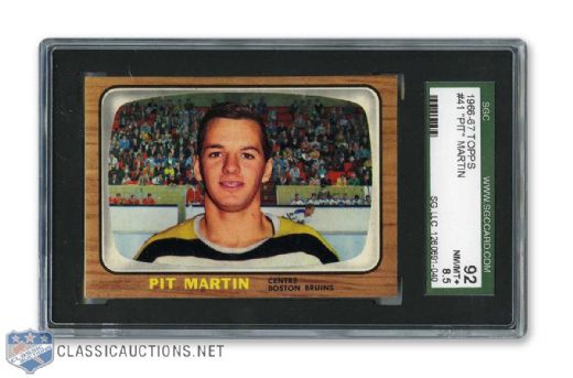 1966-67 Topps #41 Pit Martin SGC Graded NM/MT+ 8.5