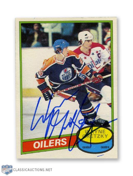 1980-81 O-Pee-Chee #250 HOFer Wayne Gretzky Signed Card