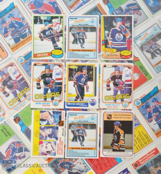 Wayne Gretzky Career Card Collection Including Complete Neilson Set
