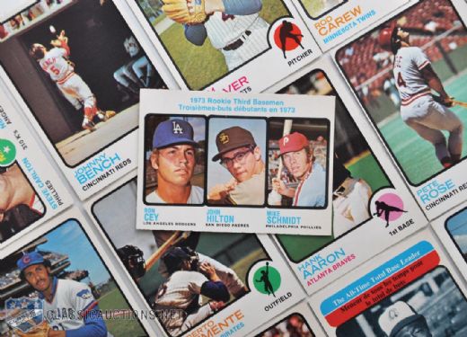 1973 O-Pee-Chee Baseball Card Collection of 400+ Including Mike Schmidt RC