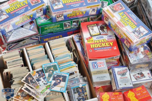 1980s & 90s Multi-Sport Card Collection Including Two Gretzky RCs  and Unopened Boxes/Sets