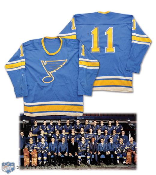 Gary Sabourin / Wayne Rivers 1967-68 St. Louis Blues Inaugural Season Game-Worn Jersey