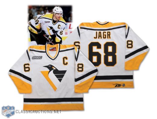 Jaromir Jagrs 1999-2000 Pittsburgh Penguins Game-Worn Captains Jersey
