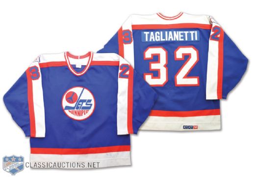 Peter Taglianettis 1987-88 Winnipeg Jets Game-Worn Jersey