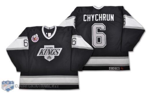 Jeff Chychruns 1992-93 Los Angeles Kings Game-Worn Jersey