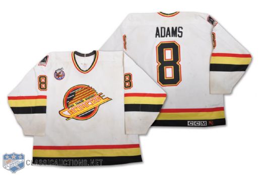 Greg Adams 1992-93 Vancouver Canucks Game-Worn Jersey with Centennial Patch