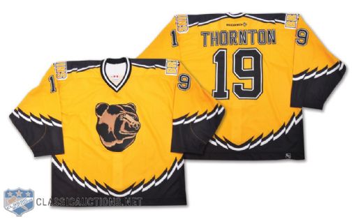 Joe Thorntons 2001-02 Boston Bruins Game-Worn Alternate Jersey
