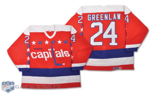 Jeff Greenlaws 1990-91 Washington Capitals Game-Worn Jersey