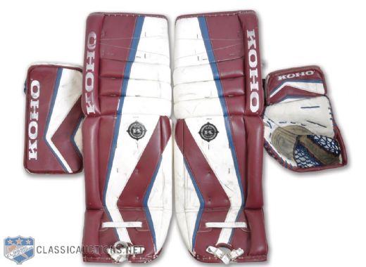 Patrick Roys 2002-03 Colorado Avalanche Game-Issued Pads, Glove and Blocker