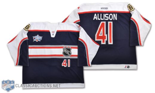Jason Allisons 2001 NHL All-Star Game North America Team Signed Game-Worn Jersey