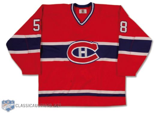Takagi Late-1990s Montreal Canadiens Pre-Season Team-Issued Road Jersey