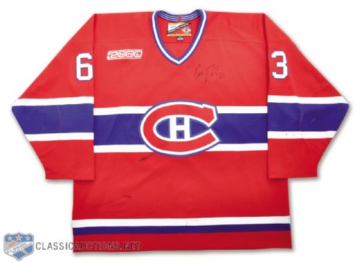 Craig Darbys Montreal Canadiens Signed "Game One 2000" Game-Worn Jersey