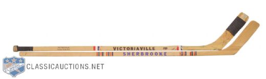 Montreal Canadiens Early-1970s Frank Mahovlichs Game-Used Stick and Serge Savards Game-Issued Stick