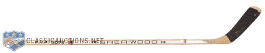 Raymond Bourques 1981 Rookie Era Sher-Wood Game-Used Stick