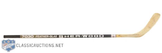 Paul Coffeys Mid-1990s Sher-Wood Game-Used Stick
