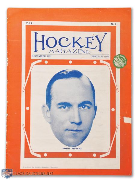 1927 "Hockey Magazine" #1