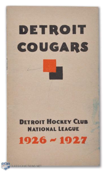 1926-27 Detroit Cougars Yearbook