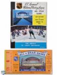 1970 - 23rd NHL All-Star Game Program (Autographed) & Ticket