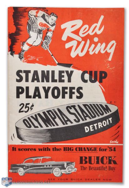 1954 Stanley Cup Final Program - Cup Winning Game (OT)
