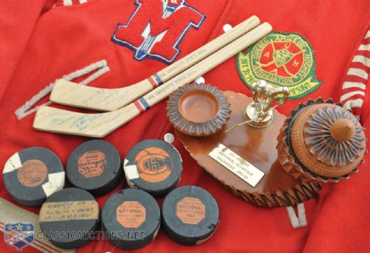 Noel Picards 1961-62 Allan Cup Finalists Montreal Olympics Team Jacket and Memorabilia Collection