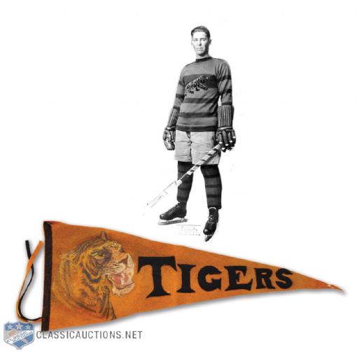 Scarce 1920s Calgary Tigers Hockey Club Pennant