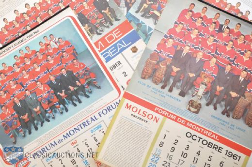 Montreal Canadiens 1960s and 1970s Montreal Forum Calendar Collection of 20