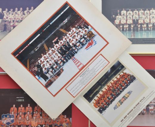 NHL All-Star Game 1970s & 1980s Official Team Photo Collection of 6