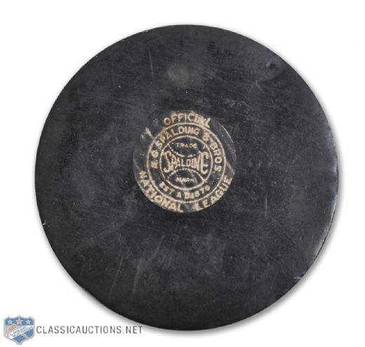 1930s Spalding Official NHL Puck
