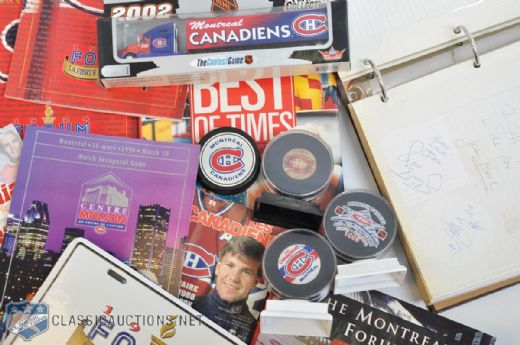 Montreal Canadiens Tickets, Publications, Autographs and Memorabilia Collection