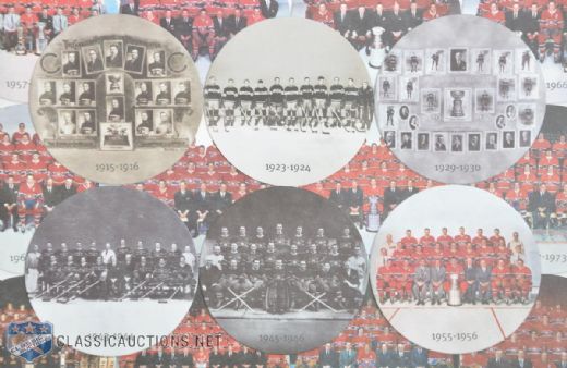 Montreal Canadiens Stanley Cup Team Photo Coaster Collection of 20