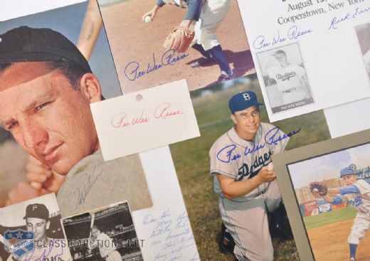 HOFers Pee Wee Reese, Ralph Kiner, Carl Hubbell, Max Carey and More Autograph Collection - Ex-Barry Halper Collection