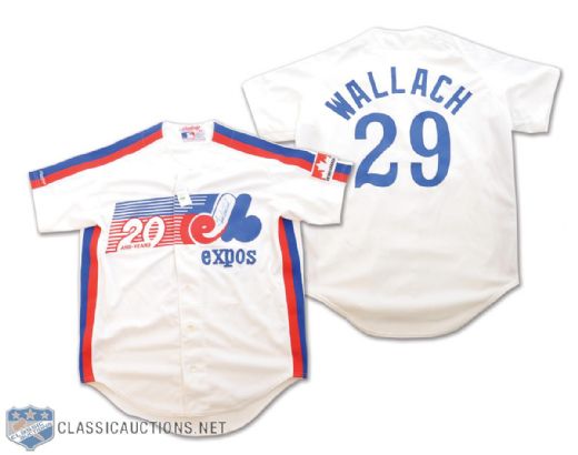 Tim Wallachs 1988 Montreal Expos "20th Anniversary Dream Team" Game-Worn Jersey - Ex-Barry Halper Collection