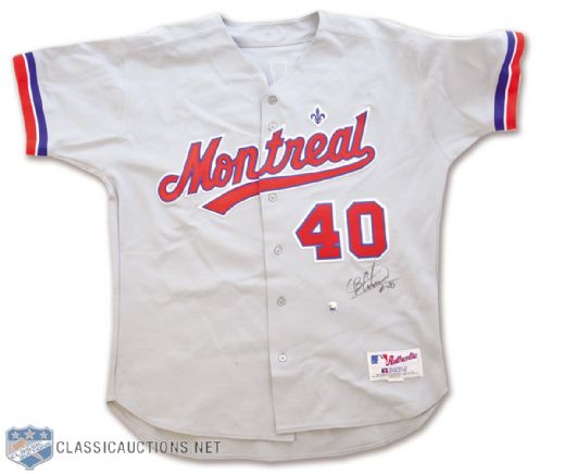 Montreal Expos Signed Game-Worn Jersey 