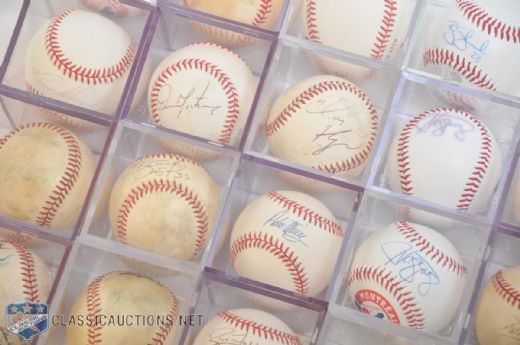 Montreal Expos Single-Signed and Multi-Signed Baseball Collection of 43
