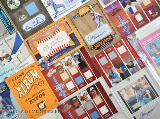 Montreal Expos Card Collection, Including Team Sets, Memorabilia and Autographed Inserts