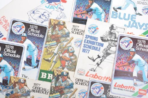 1977-2005 Toronto Blue Jays Master Schedule Collection of 63 with Variations