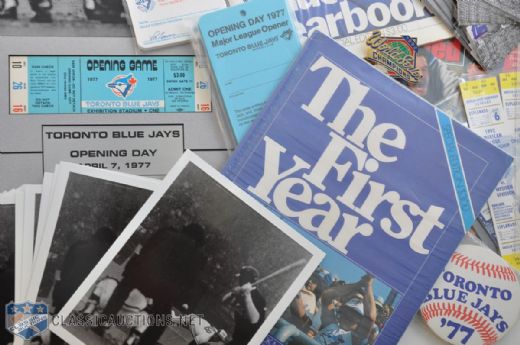 Toronto Blue Jays Memorabilia Collection of Tickets, Yearbooks & Inaugural Season Items