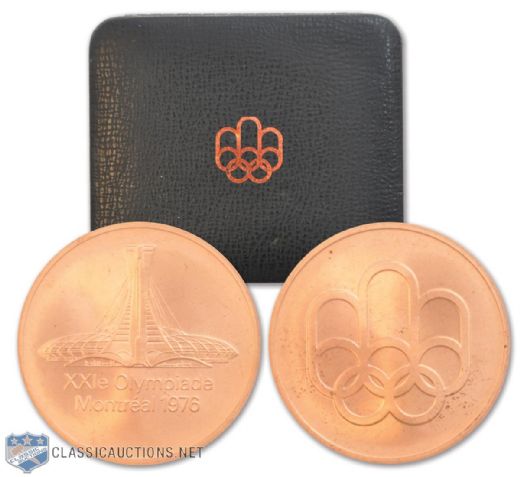 1976 Montreal Olympics Official Participation Medal in Original Presentation Case